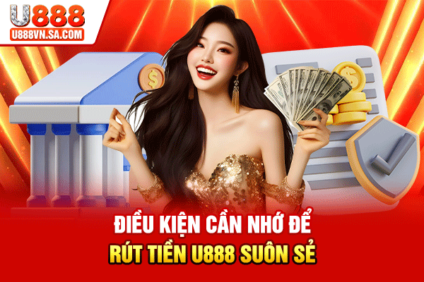 Rút Tiền U888 Nhanh Gọn, Tiền Về Túi Trong Tích Tắc % Điều kiện cần nhớ để rút tiền U888 suôn sẻ