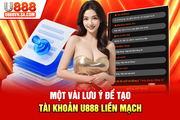 Hướng Dẫn Đăng Ký U888 Nhanh Gọn Lẹ Cho Tân Thủ % Một vài lưu ý để tạo tài khoản U888 liền mạch